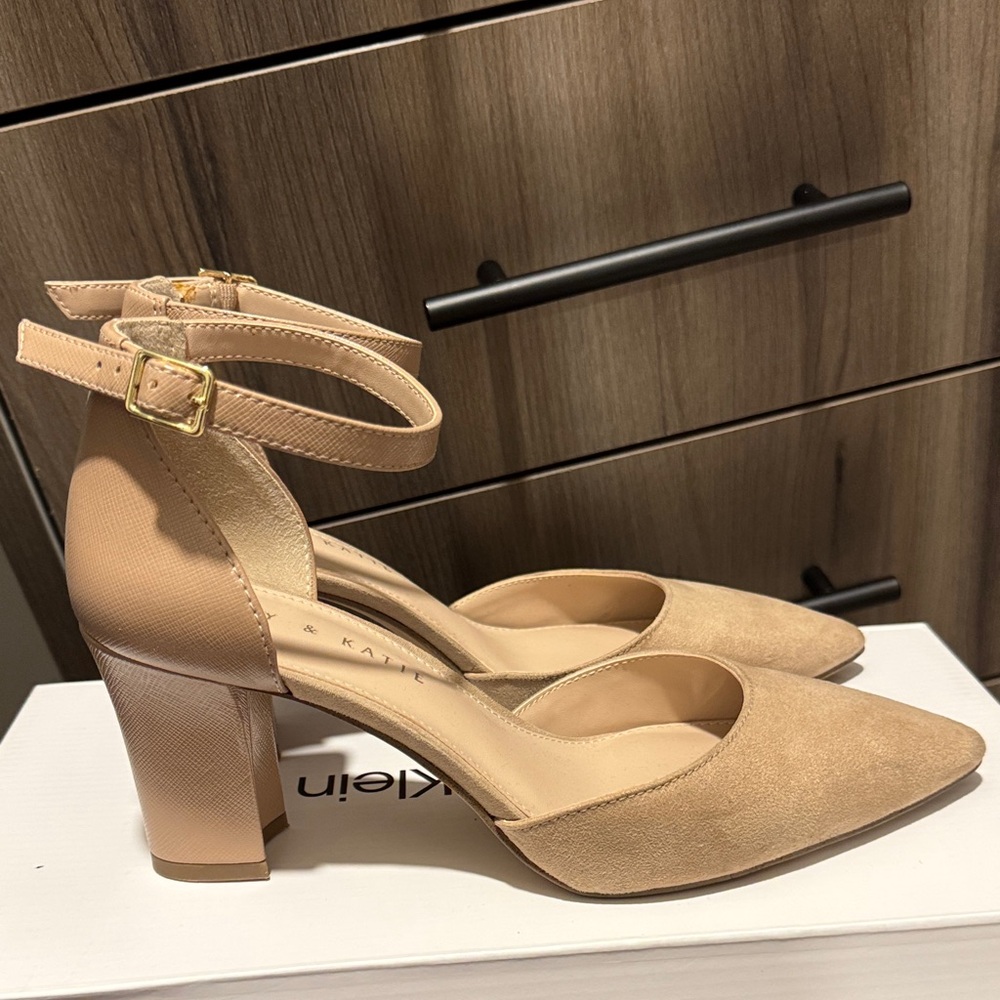 Kelly & Katie Tan Ankle Strap Heels